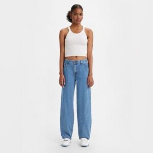 Aritzia Levi’s Baggy Dad Light Blue Wide Leg Jeans “Hold My Purse”